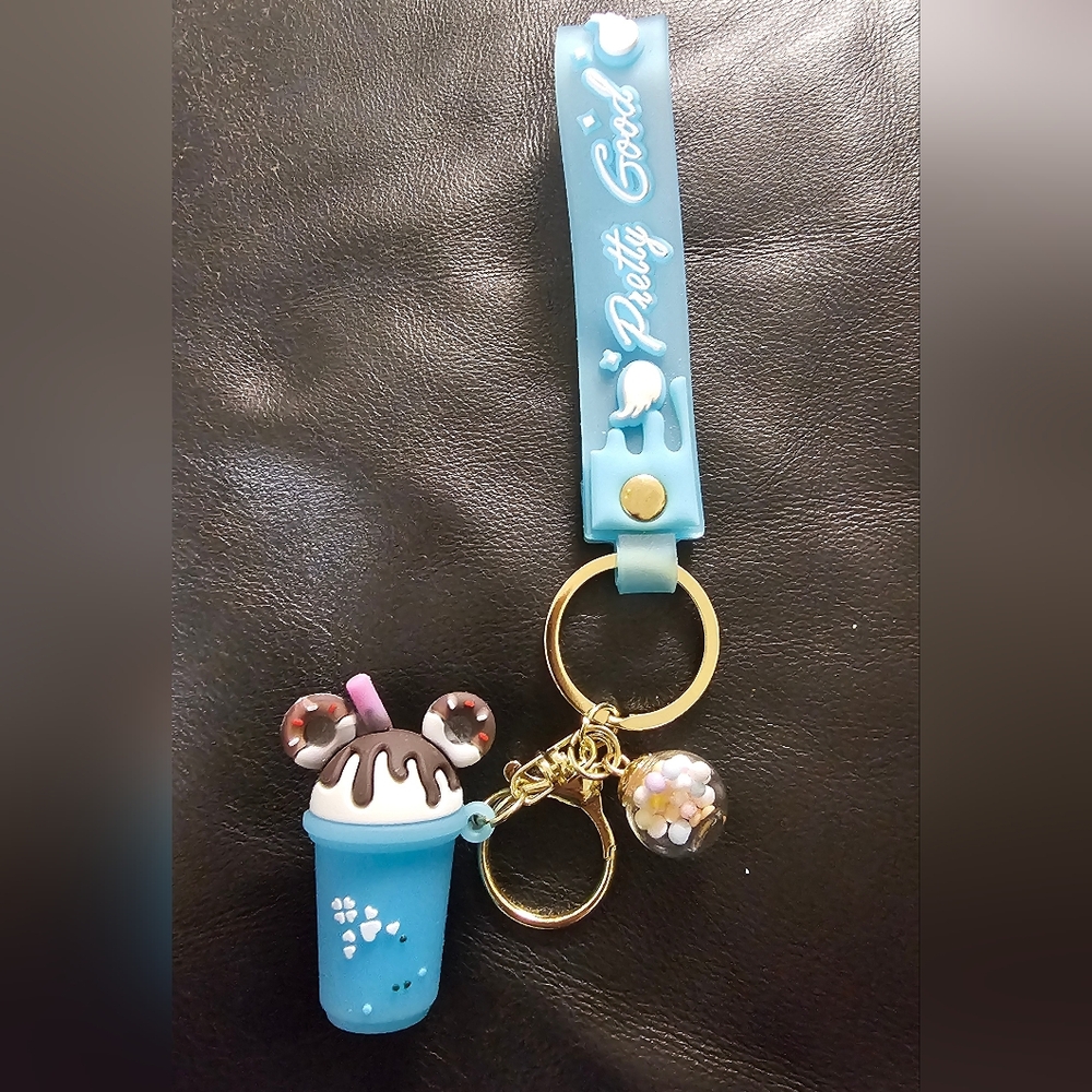 Milkshake Purse Charm Keychain NWOT